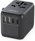 MINIX 35W Universal Travel Adapter 6 in 1 European Travel International Power Plug Adapter Max 3 USB C 2 USB A Ports All-in-One Worldwide Wall Cha...