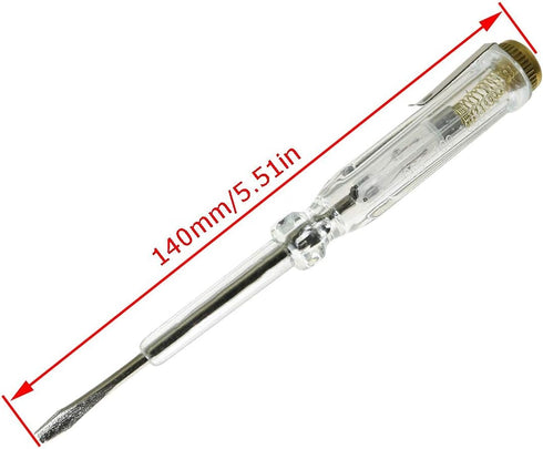 2pcs 100-500V Flathead Screwdriver Electric Pen Circuit Tester Pen 3MM...