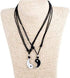 BlueRica Yin and Yang (Couple) Set on Adjustable Cord Necklaces...