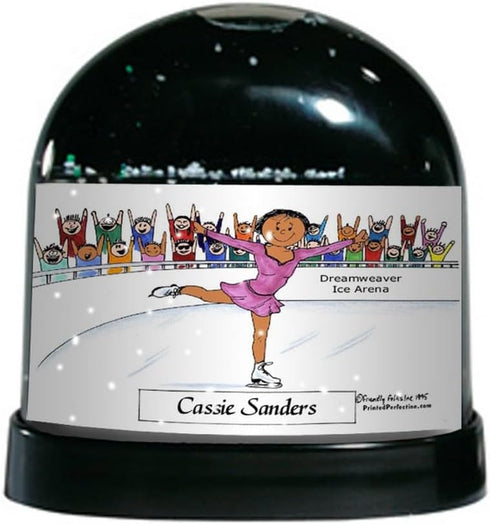 PrintedPerfection.com Personalized Ice Skater - Female Snow Globe Gift...