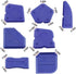 12 Sets Blue Silicone Caulking Tools Set Kit Sealant Finishing Tool Grout Scraper for Kitchen Bathroom Floor Window Sealant Sealing Sink Joint...