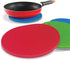 Better Kitchen Products Set Of 3, Large Silicone Pot Holders, Hot Pads, Trivets, 7 Inch, Blue, Lime Green and Red...