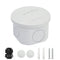 LeMotech Junction Box with Reserved Holes ABS Plastic Electrical Box IP55 Waterproof Dustproof Project Enclosure for Electronics White D2.9 x H1.7...