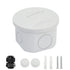 LeMotech Junction Box with Reserved Holes ABS Plastic Electrical Box IP55 Waterproof Dustproof Project Enclosure for Electronics White D2.9 x H1.7...