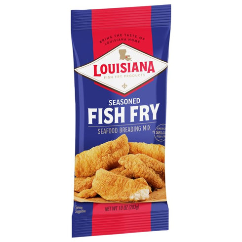 Louisiana Fish Fry Seasoned Crispy Fish Fry Seafood Breading - Season All Your Fish, Shrimp, or Oysters to Perfection (Exclusive Amazon Recipe Car...