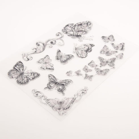 Butterflies Clear Stamps for Card Making Transparent Silicone Stamp DIY Scrapbooking Supplies Embossing Paper Card Album...