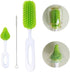 3 PCS Baby Bottle Cleaning Brush Durable Silicone Bottle Brush Silicone Bottles Cleaner Bottle Accessories-Bottle, Nipple and Straw Brushes for Wa...