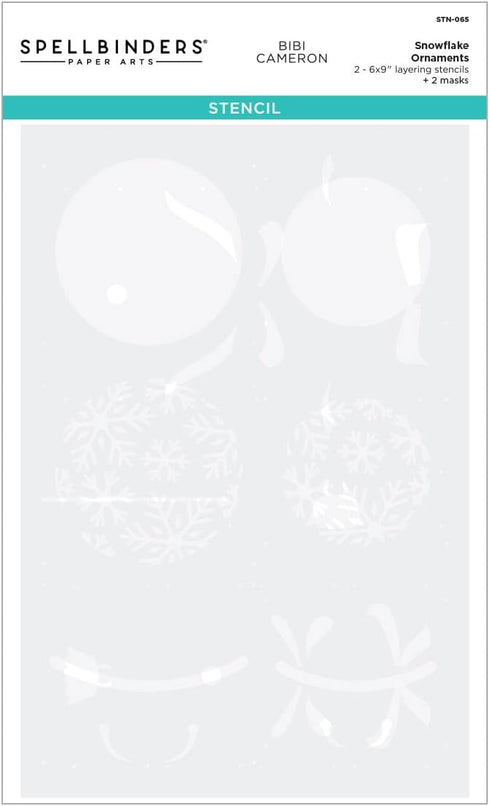 Spellbinders Snowflake Ornaments Stencil, Clear...