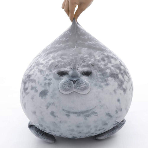 Cute Blob Seal Pillow, Chubby Seal Plush Hug Pillow Soft Stuffed Animal Toy (Gray,11.5")...