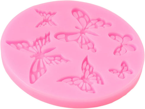 Butterfly Silicone Molds Mini Butterfly Fondant Cake Baking Mold For Chocolate Candy Cake Decoration Cupcake Topper Sugar Craft Polymer Clay Gum P...