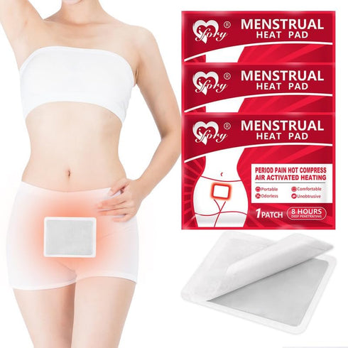 Heat Patches for Menstrual Cramp Relief, Adhesive Heating Patches for Period Cramps, Portable Instant Hot Packs, Travel Size Heat Pads on Cruise- ...