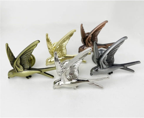 Swallow Cabinet Knobs, Animal Bird Drawer Pulls Handle for Cabinet Wardrobe Drawer Cupboard Home Hardware Accessories 6 Pieces (Bronze)...