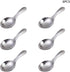 6pcs Stainless Steel Short Handle Spoons, 3.54x1.77inch Round Dessert Spoons Ice Cream Spoon Use for Kitchen or Restaurant(Silver)...