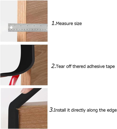 U Shape Plywood Edge Banding, Fit 3/4 inch Edge, Desk Edge Protector, Self-Adhesive Edge Trim for Veneer, Furniture, Countertop, Table, Sheet Meta...
