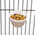 6 Pcs Mini Bird Food Bowl Feeder, Parrot Convenient Hanging Container, Plastic Pigeon Bird Cage Dish (White)...