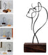 Veemoon Wrought Iron Line Characters Abstract Minimalist Female Statue Minimalist Facial Line Sculpture Home Table Ornament Tabletop Shelves Deskt...