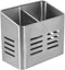 Home Basics Dual Compartment Stainless Steel Draining Cutlery/Utensil Holder Organizer, Free Standing, Kitchen Countertop, Silver (1)...