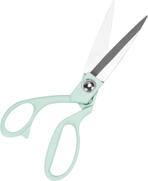 8" All Purpose Stainless Steel Scissors, Heavy Duty Ergonomic Comfort Grip Shears Sharp Green Scissors for Office Home Household (Green)...