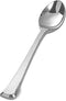 Zappy 100 Silver Mini Plastic Spoons - 3.75" Dessert & Ice Cream Spoons...