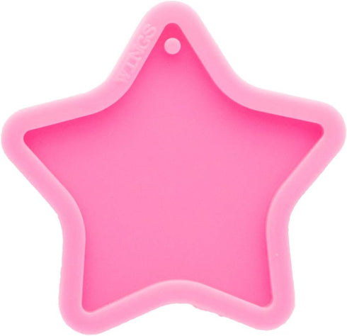 Super Shiny Star Shape Resin Mold Silicone Keychain Molds Silicone Epoxy Resin Mold for Epoxy Resin DIY Keychain Jewellery Making Mould...