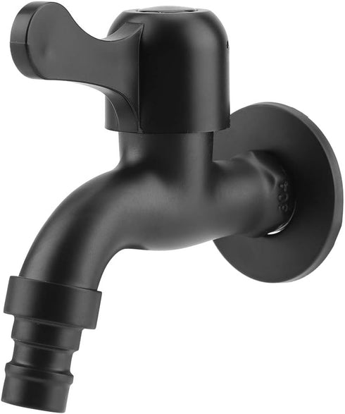 Washing Machine Tap, Wall Mount Water Tap 304 Stainless Steel Sink Faucet Black Garden Water Faucet for Bathroom Laundry Balcony (1)...
