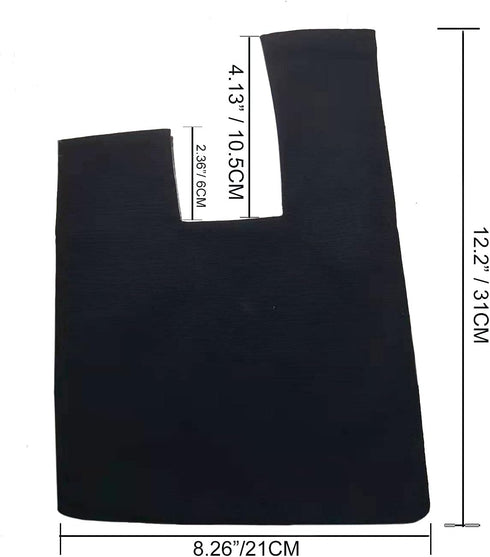 Cotton Canvas Plain Color Canvas Wrist Wristlet Handbag Sleeve Knot Pouch Portable Purse Tote Gift Bag...