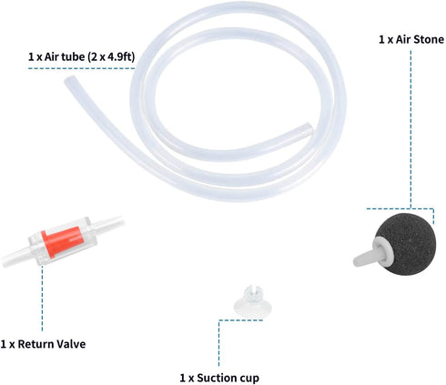 Aquarium Air Pump,Marpros Air Pump for Fish Tank Air Bubbler 1 Outlet,Adjustable Air Bubbler for Fish Tank?Super Quiet Oxygen Pump for Aaquarium A...