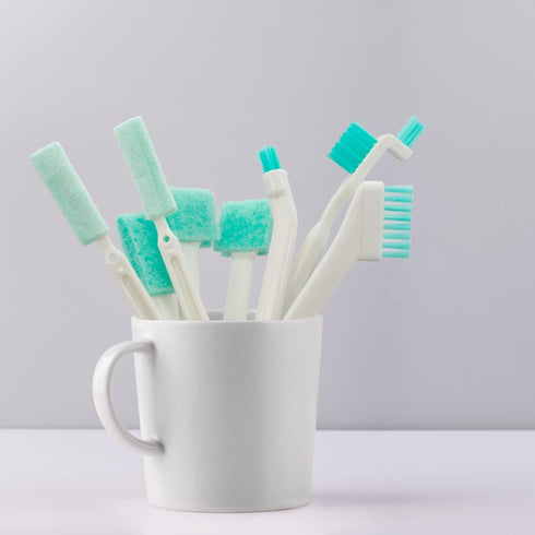 8Pcs Small Cleaning Brush for Household Use, LIOUCBD Bottle Brush Cleaner, Scrub Brushes for Cleaning, Crevice Cleaning Tool for Gaps Corner Water...