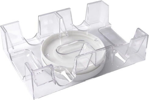 GSE 2-Deck Revolving Canasta Card Holder Tray, Dual Deck 360° Rotating Playing Card Tray for Kids & Adults, Elder, and Little Hands. Swivel Cards ...