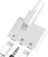 Headphone Adapter Lightning to 3.5mm AUX Audio Jack and Charger Extender Dongle Earphone Headset Splitter Compatible with iPhone 11 12 Mini pro ma...