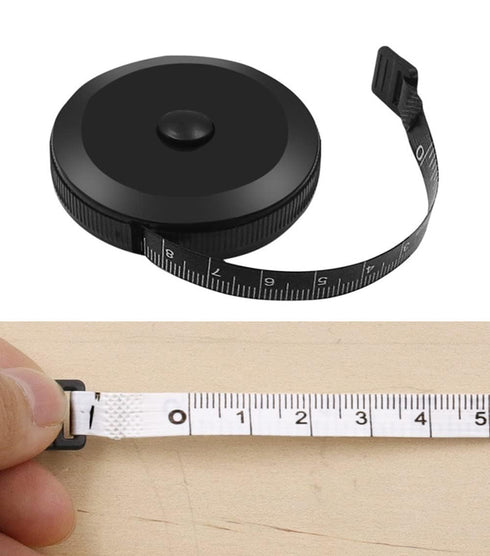 Black Tape Measure, Clothes Ruler, Gift Tape Measure, Mini Measuring Tape, Automatically Retractable Soft Reusable Plastic Ruler, Measuring Device...