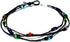 Black Anklet Hemp Three String Multicolor Glass Beaded Anklet - Handmade...
