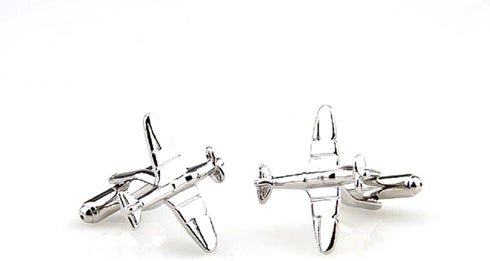 Airplane Plane Pilot Pair of Cufflinks in a Presentation Gift Box & Polishing Cloth...