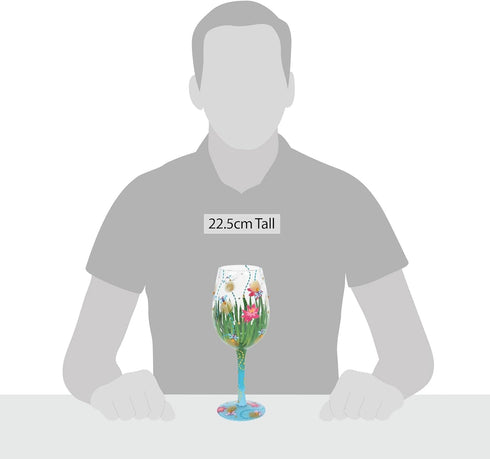 Enesco 6008340 Designs by Lolita Firefly Hand-Painted Artisan Wine Glass, 15 Ounce, Multicolor...