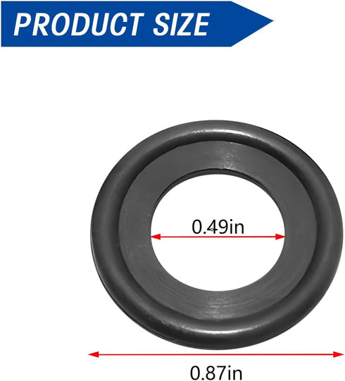 25PCS M14 Car Oil Drain Plug Gasket, Rubber Crush Washer Sealing Gasket, Automotive Engine Oil Crush Washers Replacement Accessories, Universal fo...