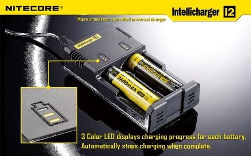 Nitecore i2 Intellicharge Charger for 18650 AAA AA Li-Ion/NiMH Battery...