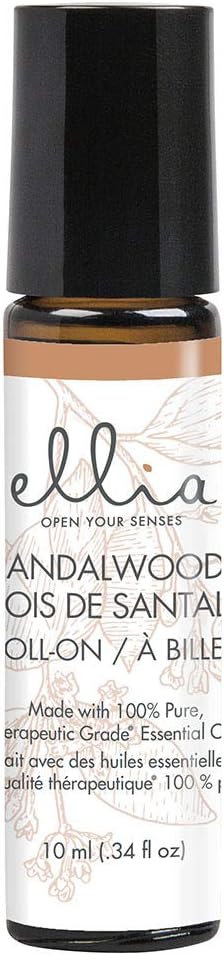 Ellia Sandalwood Essential Oil Roll-On | 10ml, 100% Pure, Therapeutic Grade...