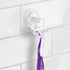 iDesign Plastic Power Lock Suction Bathroom Shower Hooks for Razor, Loofah, Wash Cloth, 2.25" x 2.25" x 2.5", Clear...