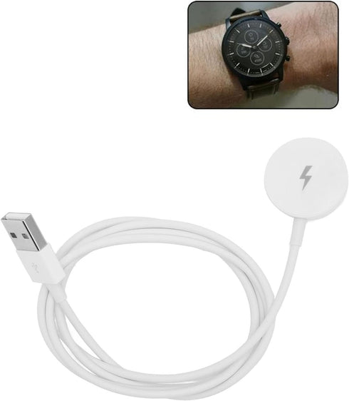 Charger Fossil 1 2 3, 3.3ft 100cm USB Smartwatch Charging Cable, Magnetic Smart Watch Charger for Fossil Q 1 2 Wander Marshal (White)...
