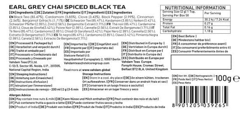 VAHDAM Earl Grey Masala Chai - High Caffeine, Non GMO, Gluten Free | Citrusy Earl Grey Tea Leaves w/ Pure Bergamot Oil | Brew Hot, Iced or Chai La...