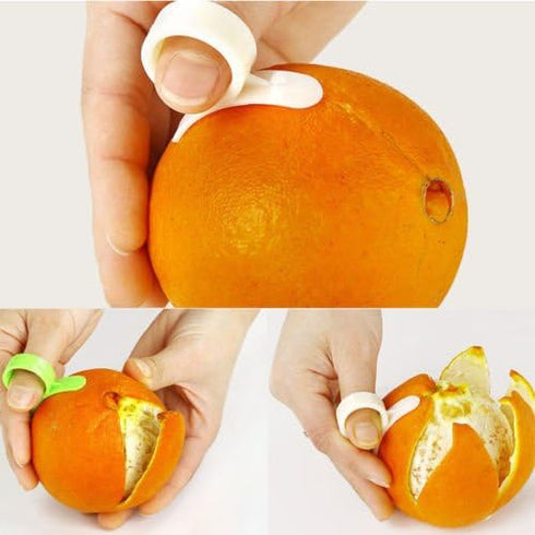 Orange Peeler Set Cosmer Orange Peeler Easy Open Citrus Lemon Citrus Peel Cutter Vegetable Slicer Fruit Tools Kitchen Gadgets (15 Pack Colorful)...