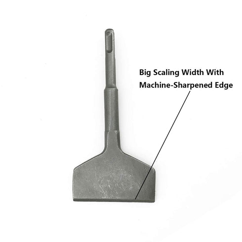 3" x 6.5" Concrete Tile Thinset Scaling Chisel SDS-Plus Shank Thinset Tile Scraper Flat Wide Chisel Bit Floor Scraper Works with SDS+ Rotary Hamme...