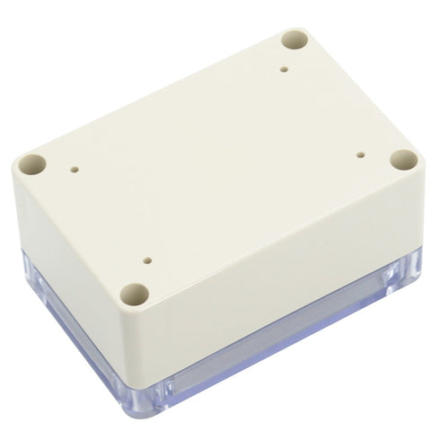 LeMotech ABS Plastic Junction Box Dustproof Waterproof IP65 Electrical Enclosure Box Universal Project Enclosure Grey with PC Transparent Clear Co...