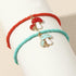 Lovely Mushroom Charm Beads Strand Bracelet Anklet Bohemian Cute Colorful Bead Crystal Stackable Elastic Bracelet Jewelry Set for Women...