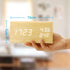 OCT17 Wooden Alarm Clock, Wood Alarm Clock Smart LED Digital Clock for Bedroom/desks, Upgraded with Time Temperature, Adjustable Brightness and Vo...