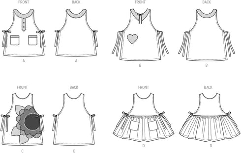 McCall's Misses' Aprons with Pockets Sewing Pattern Kit, Design Code M8425, Sizes XS-S-M-L-XL, Multicolor...