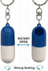 2 Pack Pill Case Keychain Portable Mini Pill Boxes Medicine Vitamin Holder case for Outdoor Travel Camping First Aid Pills Organizer...