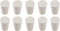 10 Pcs 1# White Solid Rubber Stoppers Tapered Lab Plugs, Dia. 19mm x Dia. 14mm - Height 26mm...