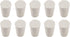 10 Pcs 1# White Solid Rubber Stoppers Tapered Lab Plugs, Dia. 19mm x Dia. 14mm - Height 26mm...
