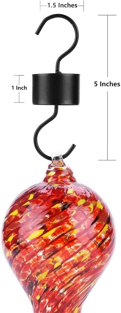 Hummingbird Feeder Ant Moat, Hummingbird and Oriole Feeder Hanging Ant Guard, Feeder Accessory Hooks - 2 Packs...